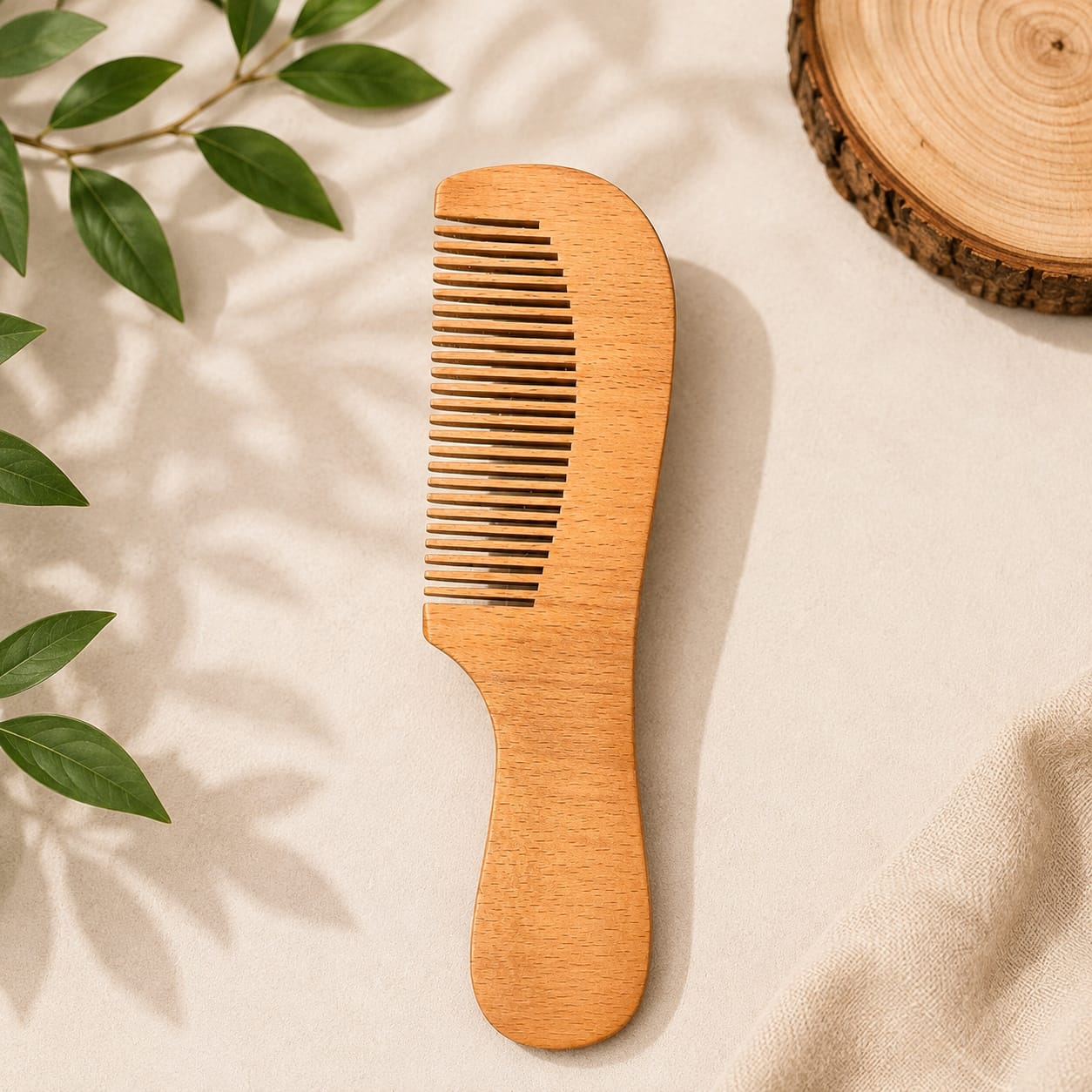Neem wooden comb