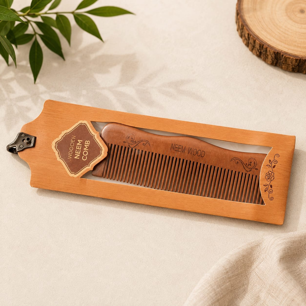 Natural Neem Wood Comb